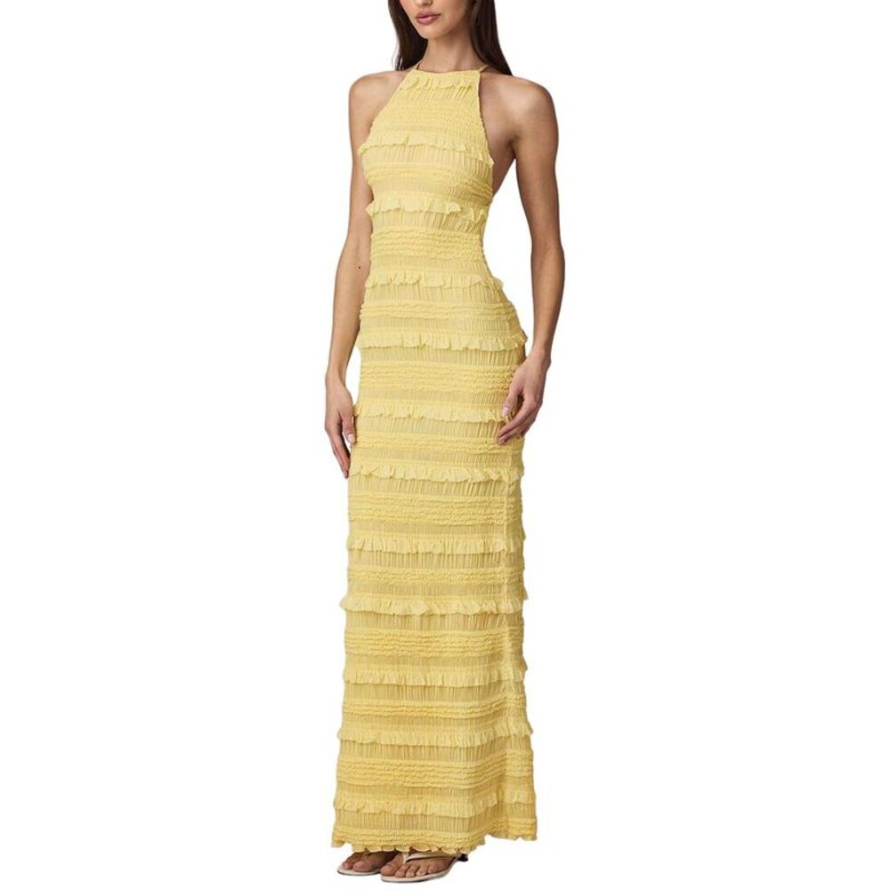 Teodora Womens  Maxi Dress, Yellow